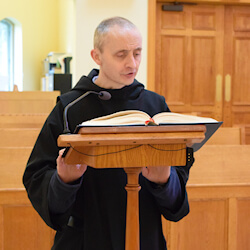 Monk reading scripture